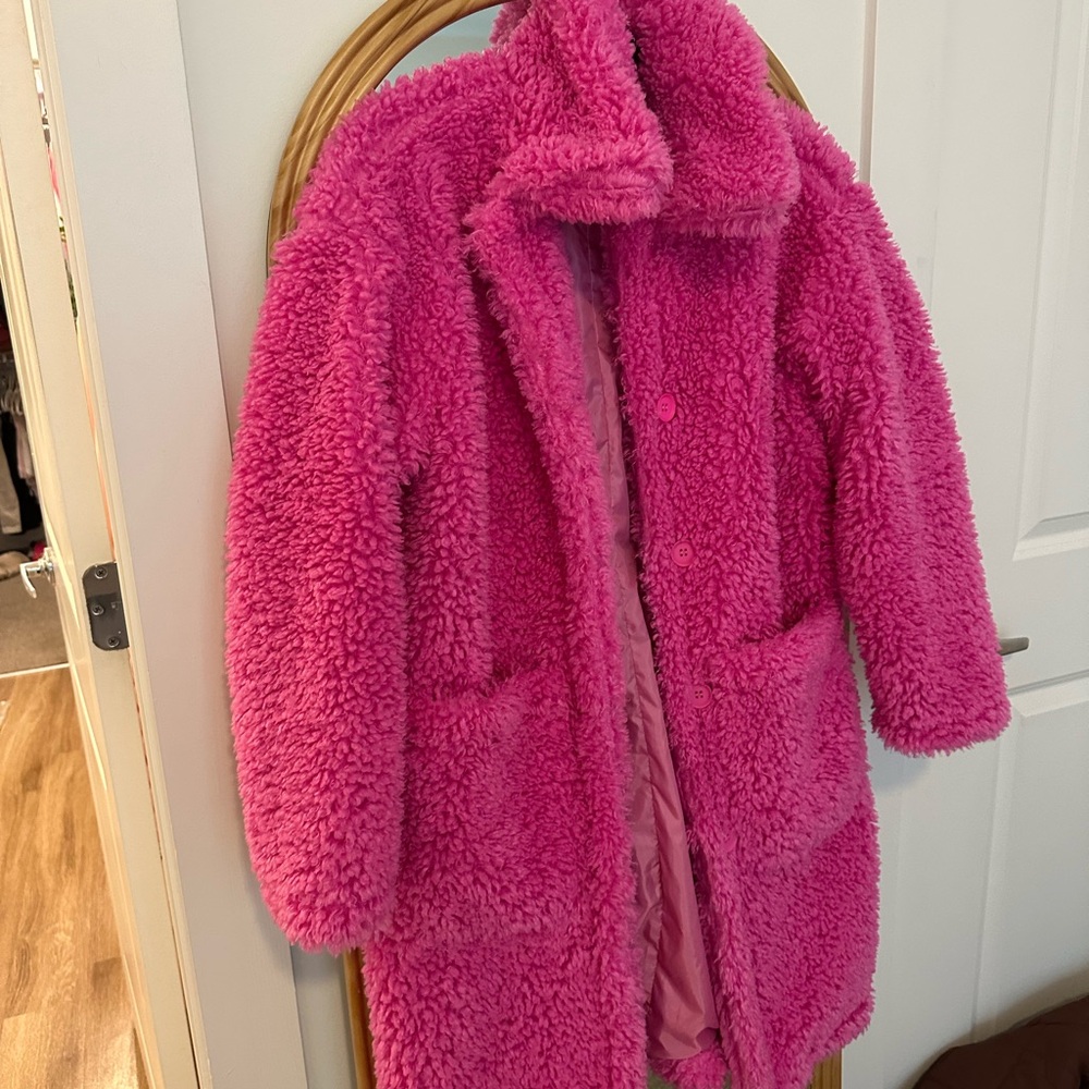 Cozy Pink Teddy Coat